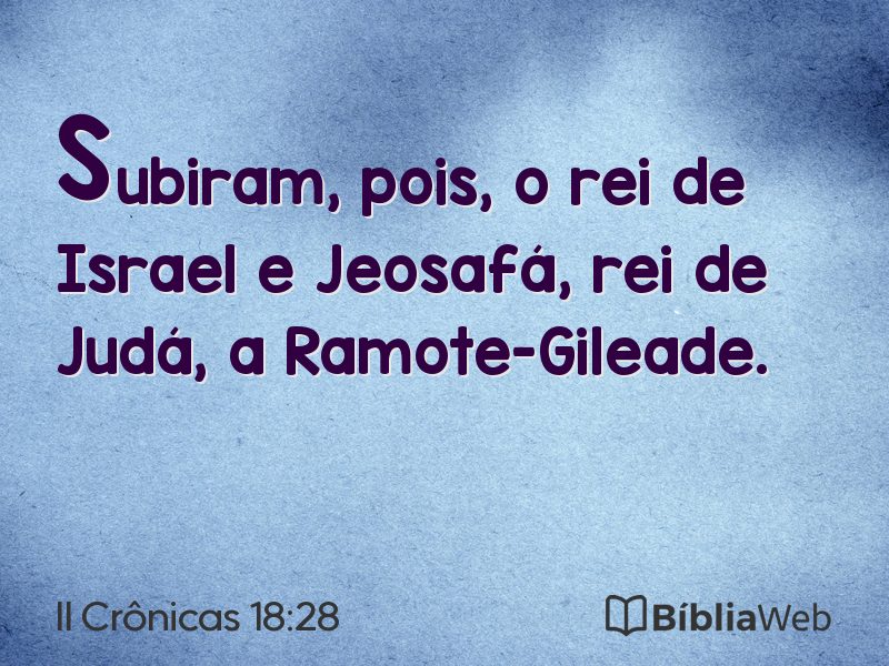 II Crônicas 18:28 em imagem para compartilhar