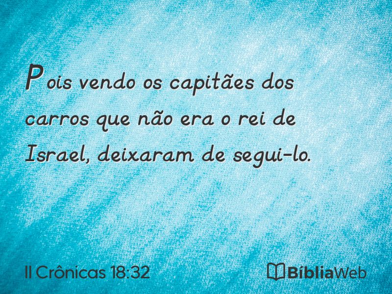 II Crônicas 18:32 em imagem para compartilhar