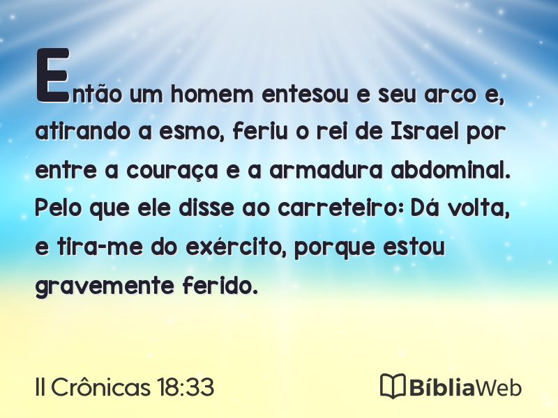 II Crônicas 18:33 em imagem para compartilhar