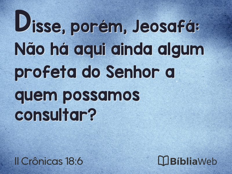 II Crônicas 18:6 em imagem para compartilhar