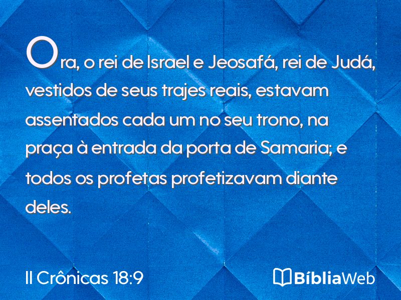 II Crônicas 18:9 em imagem para compartilhar