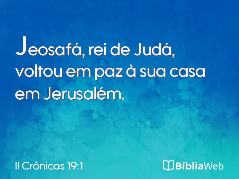 II Crônicas 19:1 em imagem para compartilhar