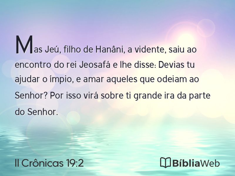II Crônicas 19:2 em imagem para compartilhar