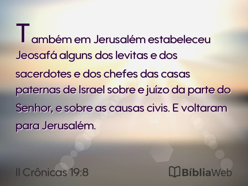 II Crônicas 19:8 em imagem para compartilhar