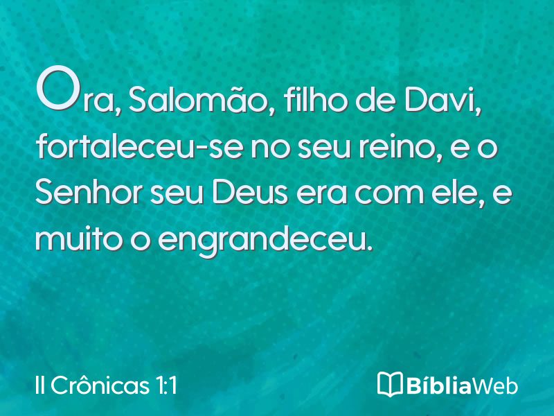 II Crônicas 1:1 em imagem para compartilhar