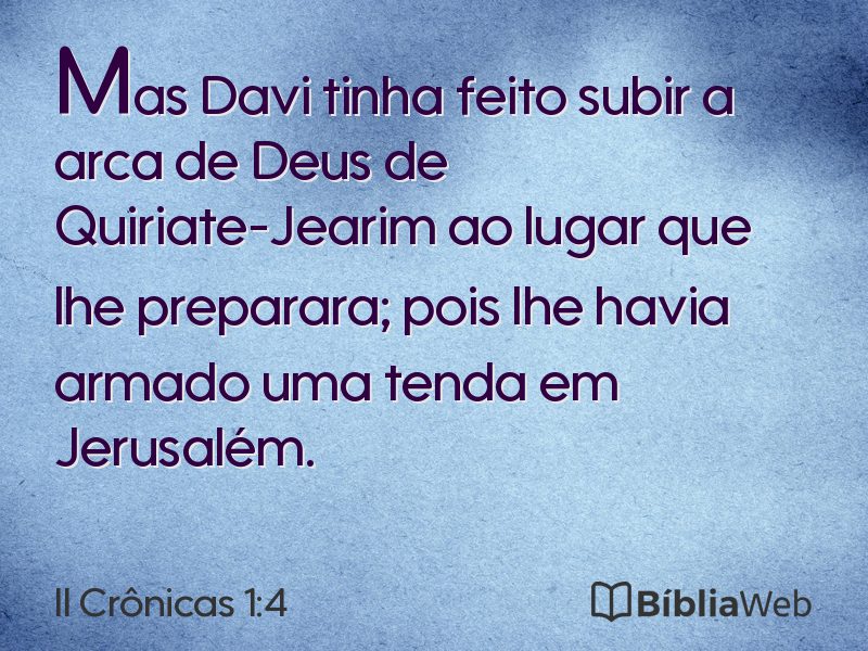 II Crônicas 1:4 em imagem para compartilhar