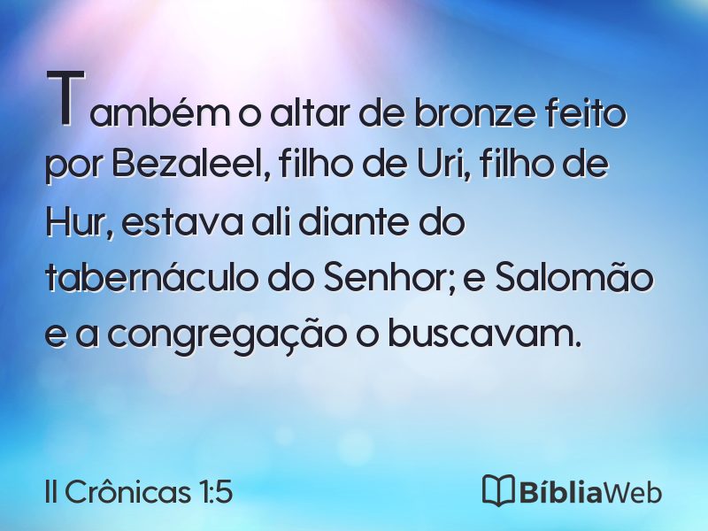 II Crônicas 1:5 em imagem para compartilhar