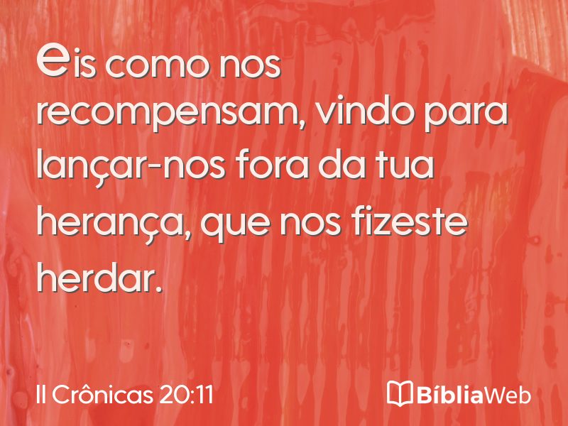 II Crônicas 20:11 em imagem para compartilhar