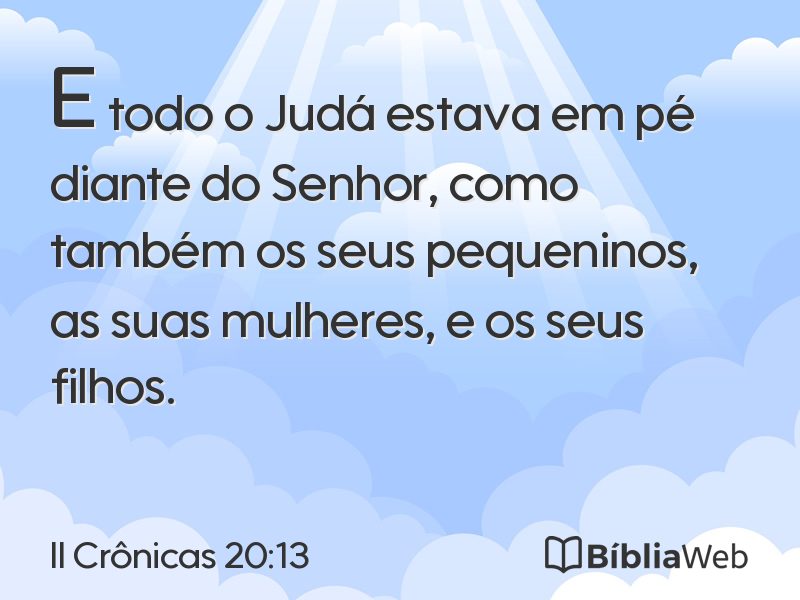 II Crônicas 20:13 em imagem para compartilhar
