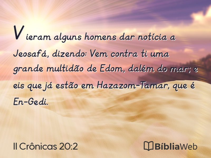 II Crônicas 20:2 em imagem para compartilhar
