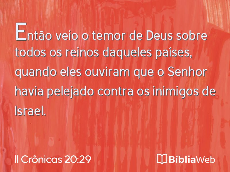 II Crônicas 20:29 em imagem para compartilhar