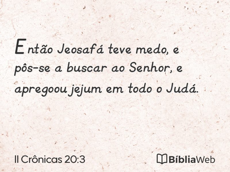 II Crônicas 20:3 em imagem para compartilhar