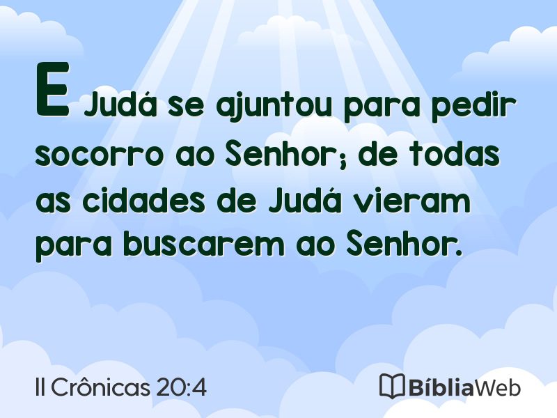 II Crônicas 20:4 em imagem para compartilhar