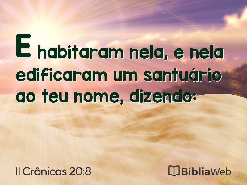 II Crônicas 20:8 em imagem para compartilhar
