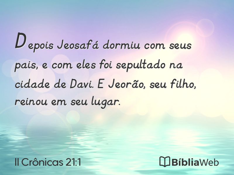 II Crônicas 21:1 em imagem para compartilhar