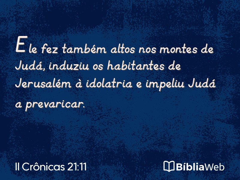 II Crônicas 21:11 em imagem para compartilhar