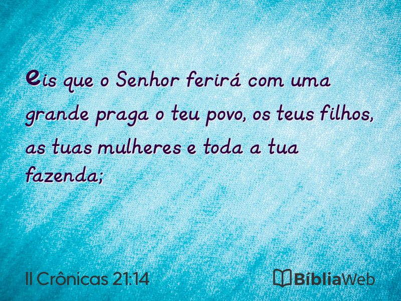 II Crônicas 21:14 em imagem para compartilhar