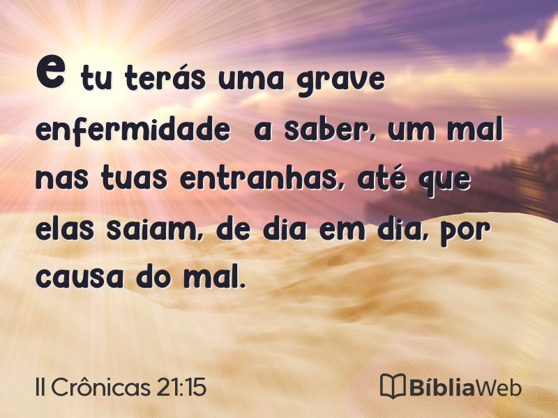 II Crônicas 21:15 em imagem para compartilhar