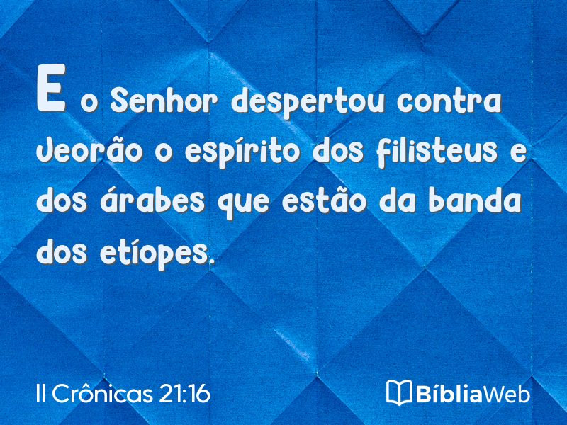 II Crônicas 21:16 em imagem para compartilhar