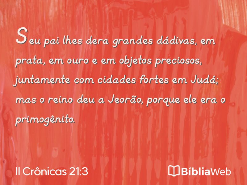 II Crônicas 21:3 em imagem para compartilhar