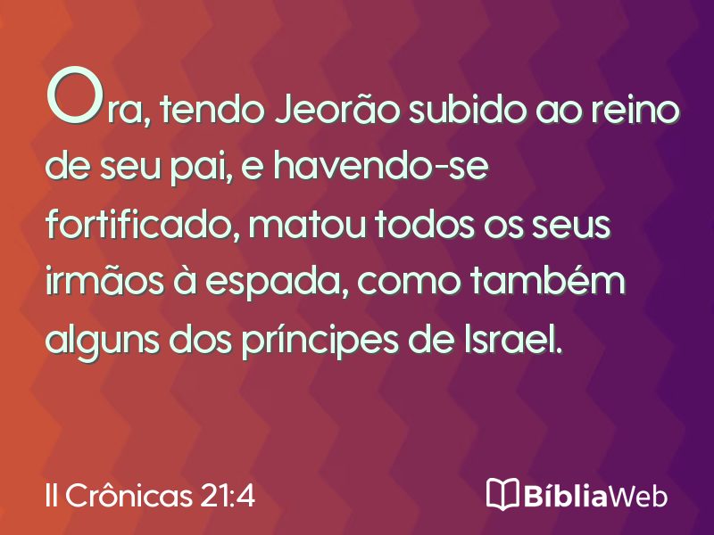 II Crônicas 21:4 em imagem para compartilhar