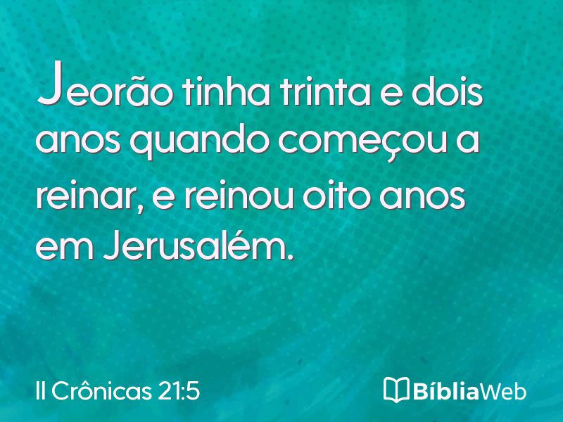 II Crônicas 21:5 em imagem para compartilhar