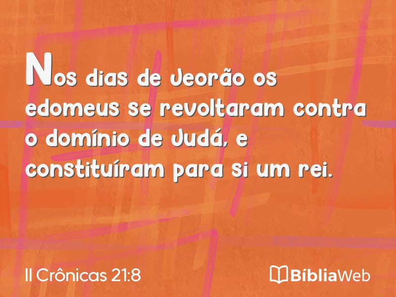 II Crônicas 21:8 em imagem para compartilhar