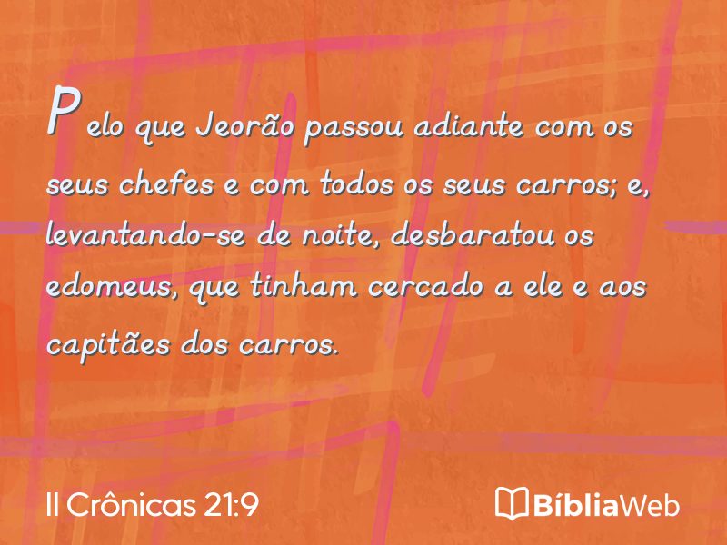 II Crônicas 21:9 em imagem para compartilhar