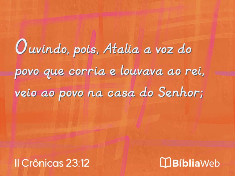 II Crônicas 23:12 em imagem para compartilhar