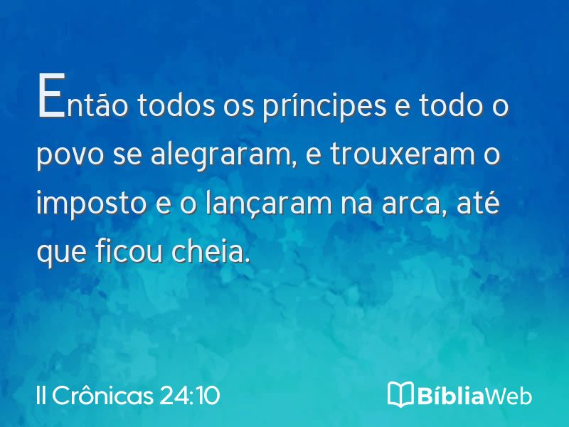 II Crônicas 24:10 em imagem para compartilhar