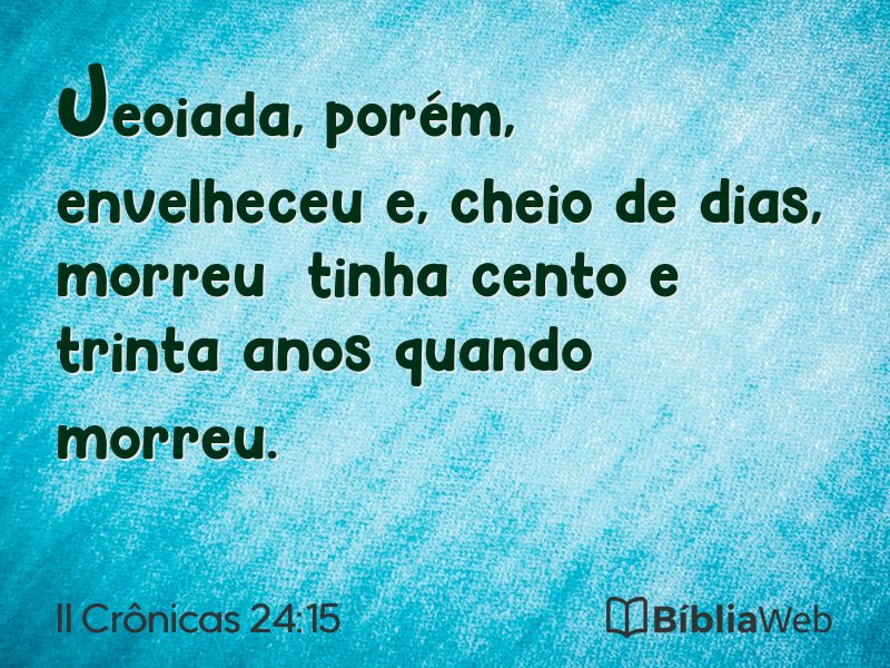 II Crônicas 24:15 em imagem para compartilhar