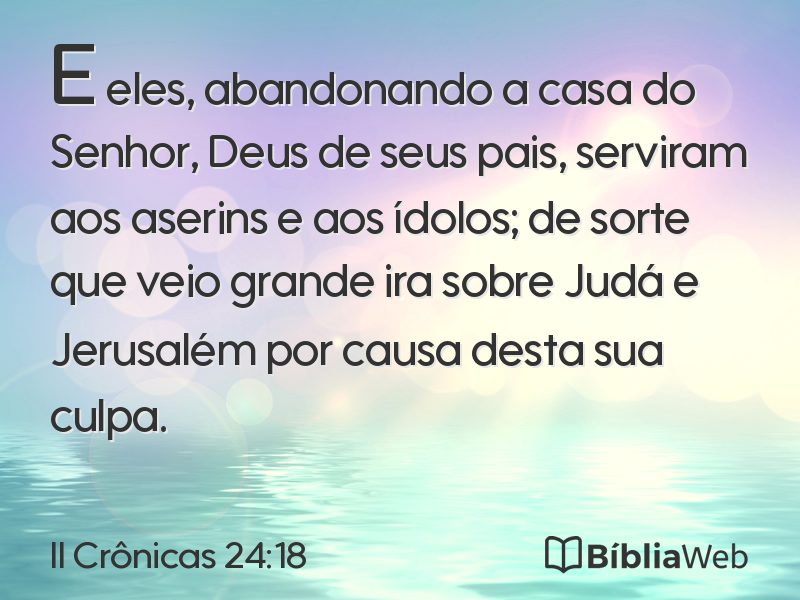II Crônicas 24:18 em imagem para compartilhar