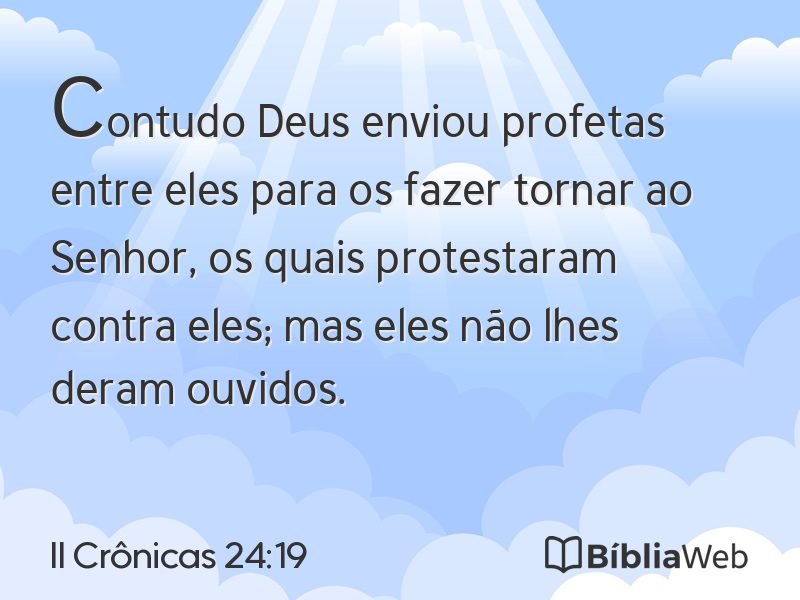 II Crônicas 24:19 em imagem para compartilhar