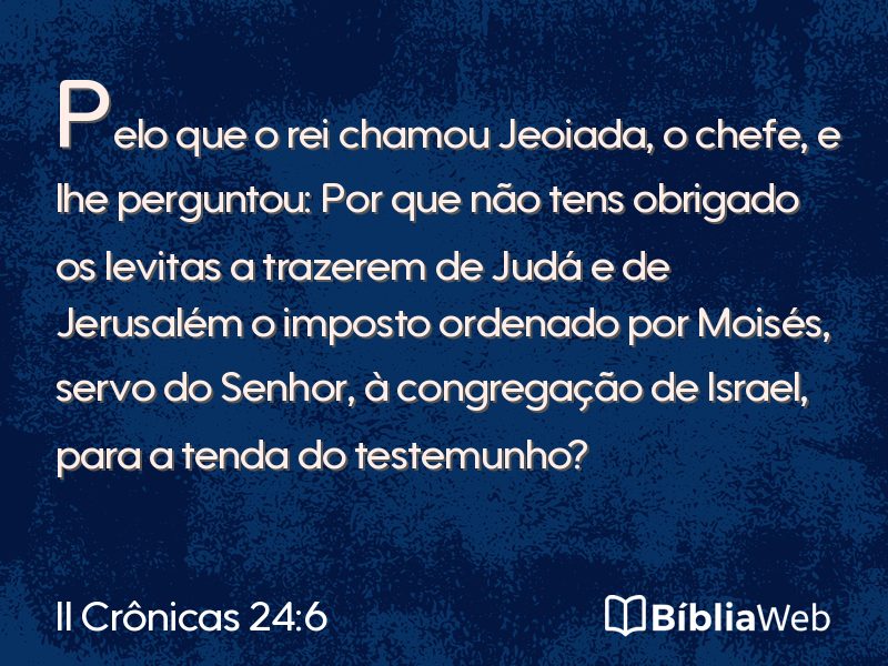 II Crônicas 24:6 em imagem para compartilhar