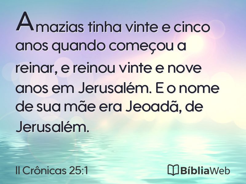 II Crônicas 25:1 em imagem para compartilhar