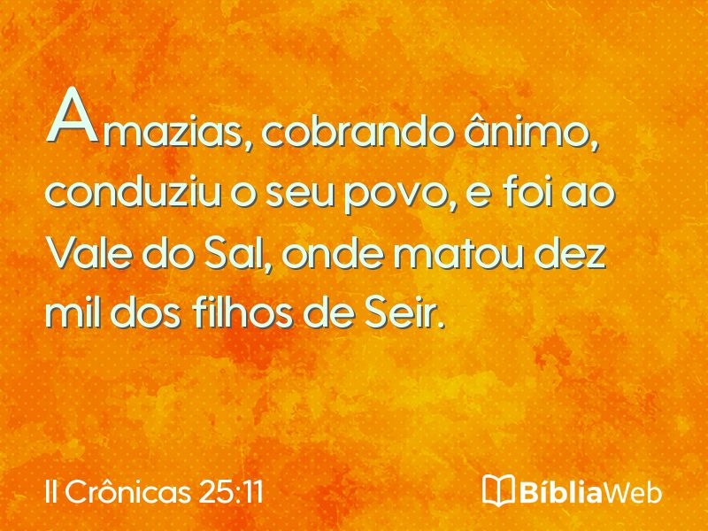 II Crônicas 25:11 em imagem para compartilhar