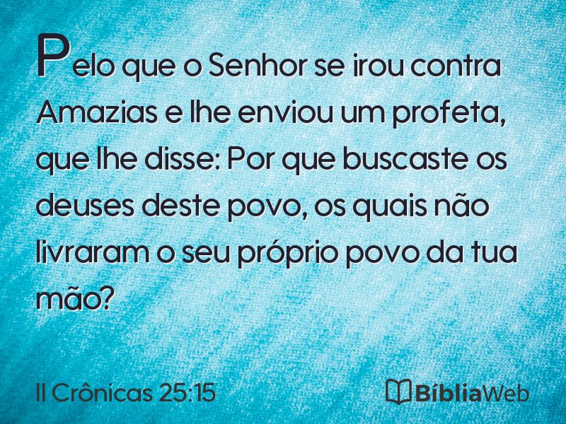 II Crônicas 25:15 em imagem para compartilhar