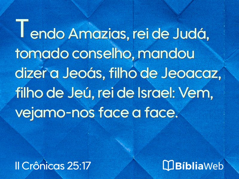 II Crônicas 25:17 em imagem para compartilhar