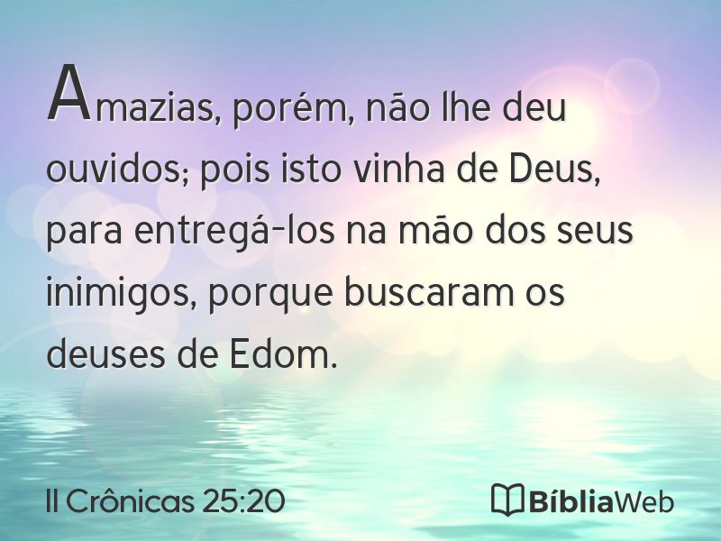 II Crônicas 25:20 em imagem para compartilhar