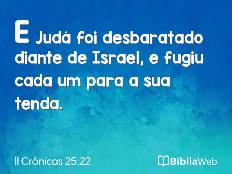 II Crônicas 25:22 em imagem para compartilhar
