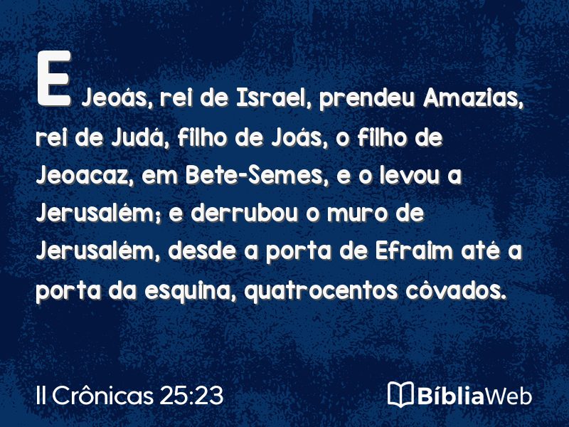 II Crônicas 25:23 em imagem para compartilhar