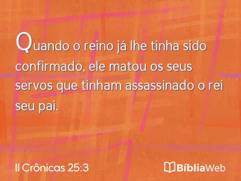 II Crônicas 25:3 em imagem para compartilhar
