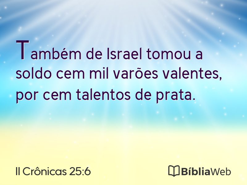 II Crônicas 25:6 em imagem para compartilhar