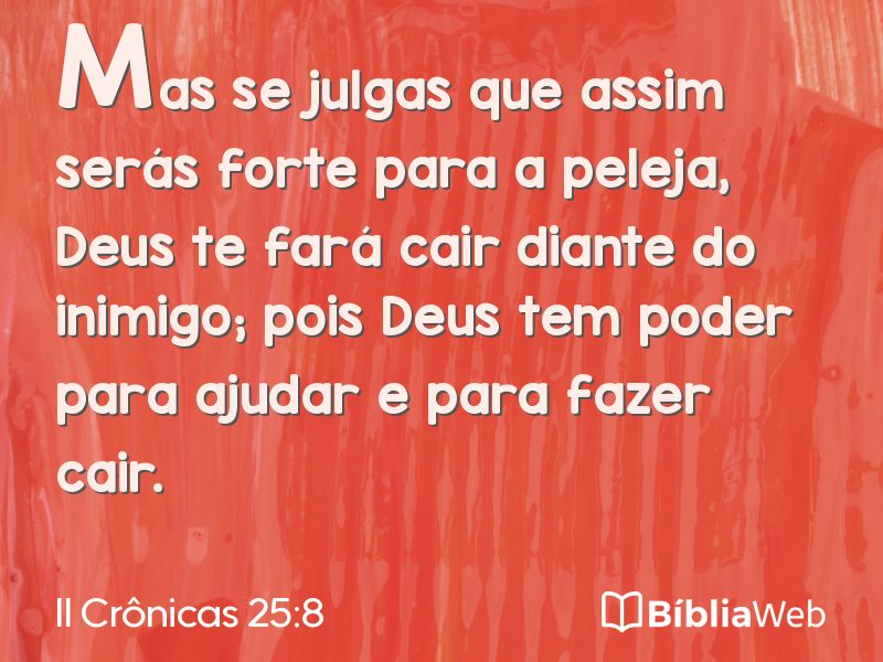 II Crônicas 25:8 em imagem para compartilhar