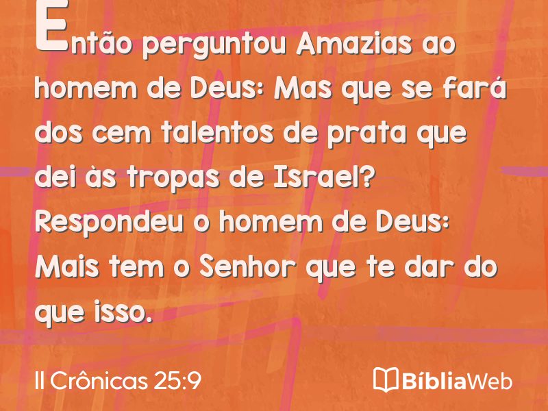 II Crônicas 25:9 em imagem para compartilhar