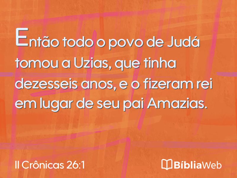 II Crônicas 26:1 em imagem para compartilhar