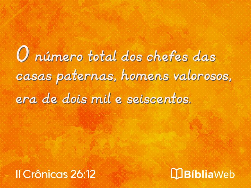 II Crônicas 26:12 em imagem para compartilhar