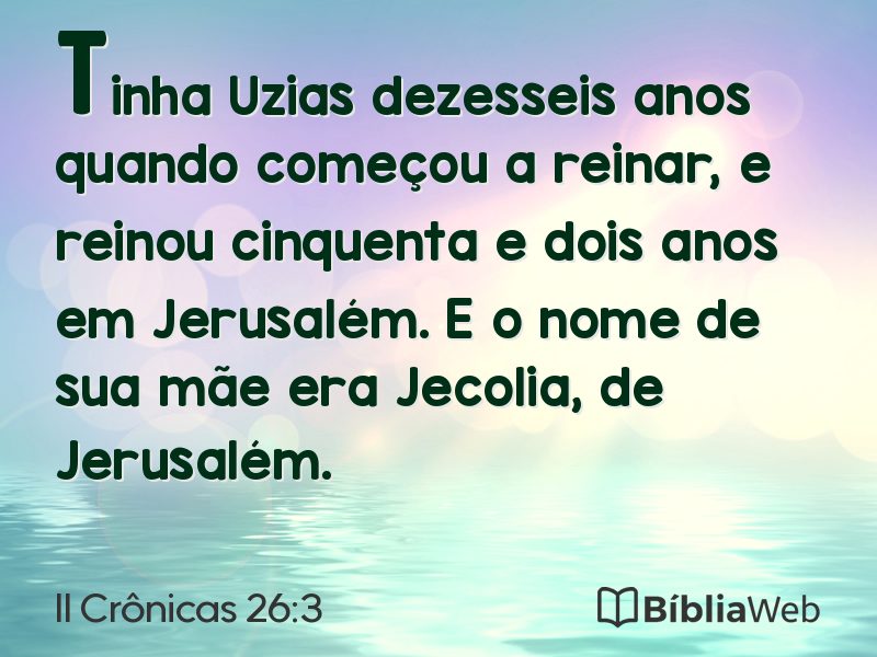 II Crônicas 26:3 em imagem para compartilhar