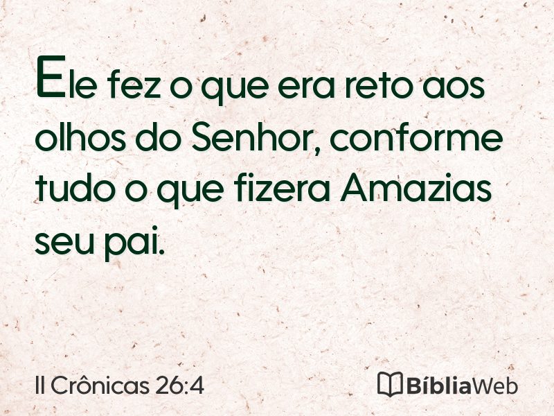 II Crônicas 26:4 em imagem para compartilhar