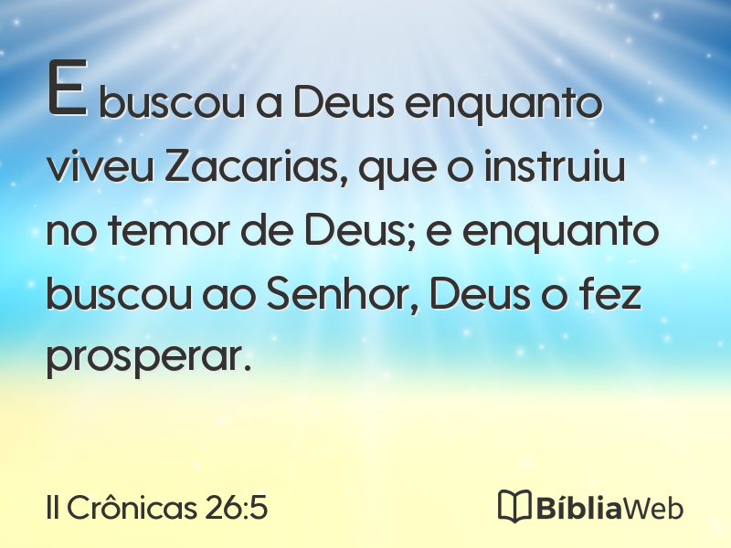 II Crônicas 26:5 em imagem para compartilhar